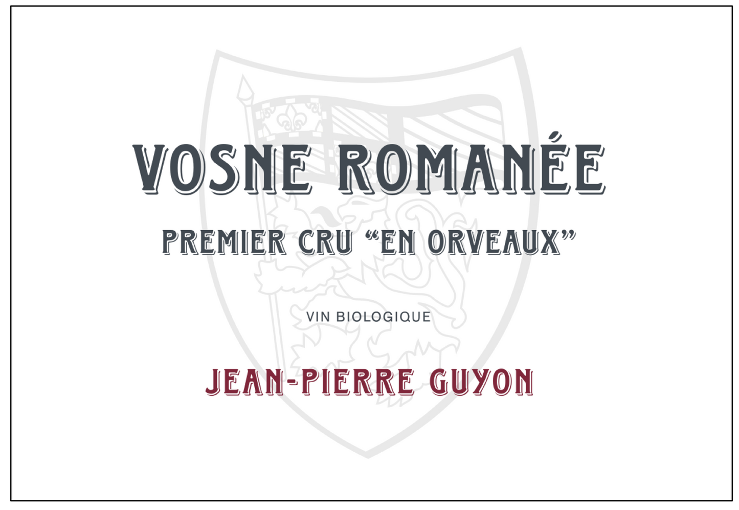 Domaine Jean-Pierre Guyon Vosne-Romanée 1er Cru "En Orveaux" 2021